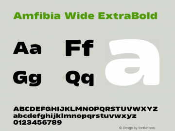 フォント Amfibia Wide