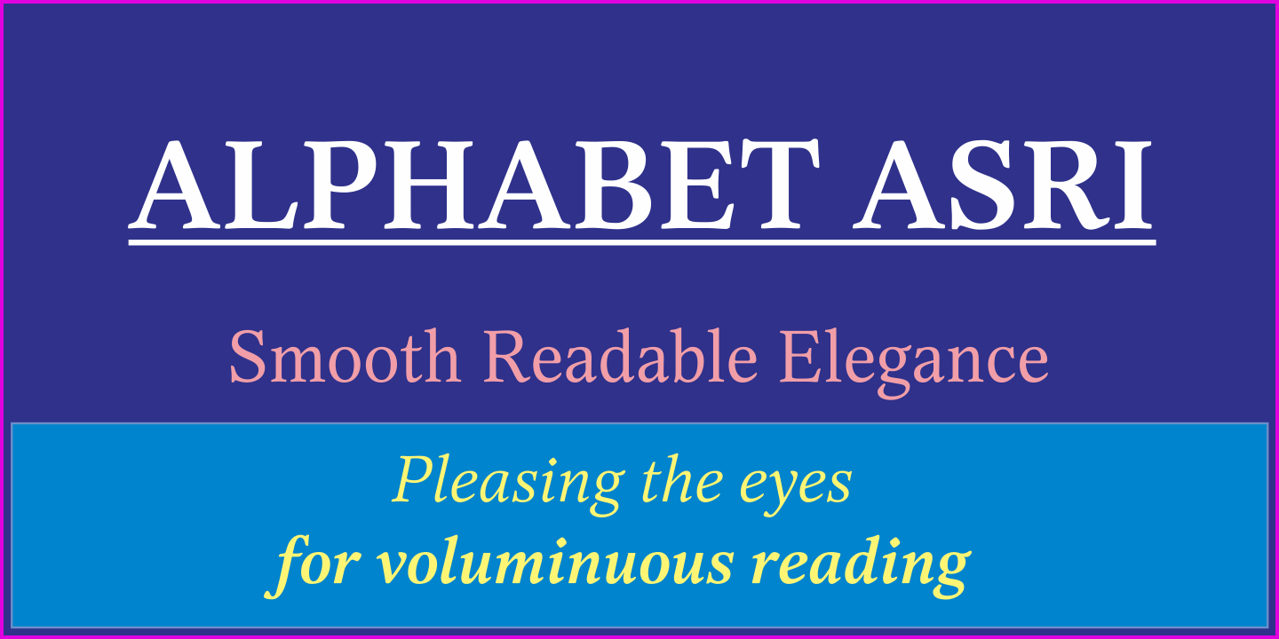 フォント Alphabet Asri