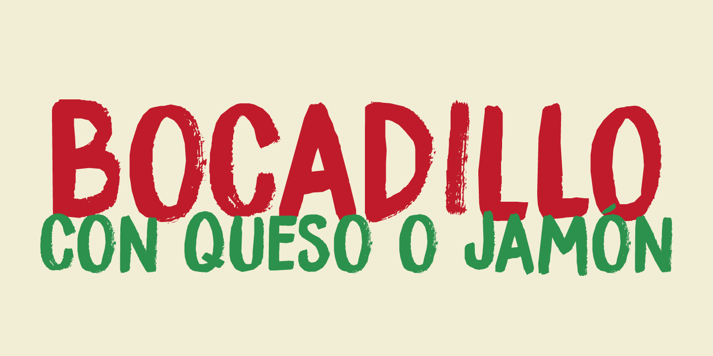 フォント Bocadillo