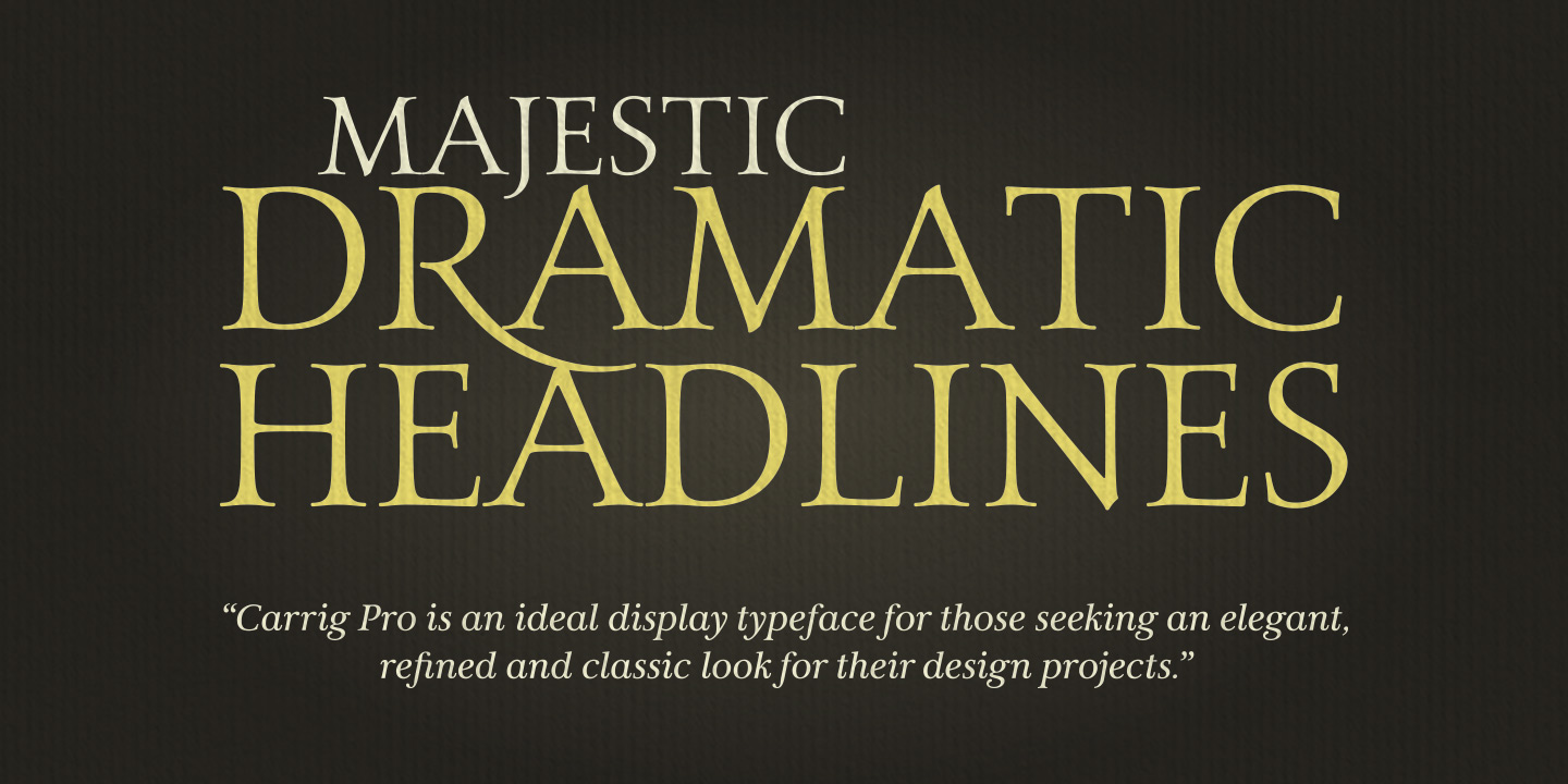 フォント Carrig Pro