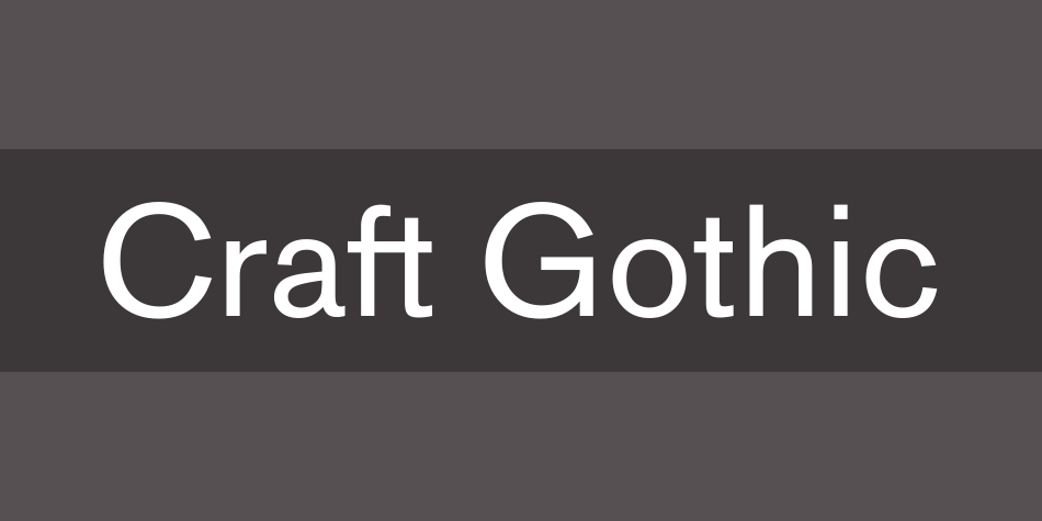 フォント Craft Gothic