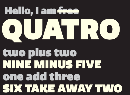 フォント Quatro