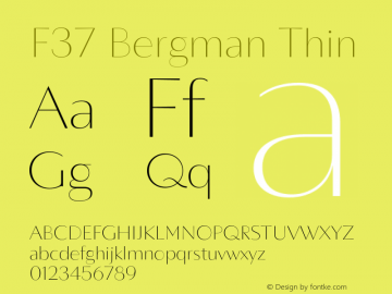 フォント F37 Bergman