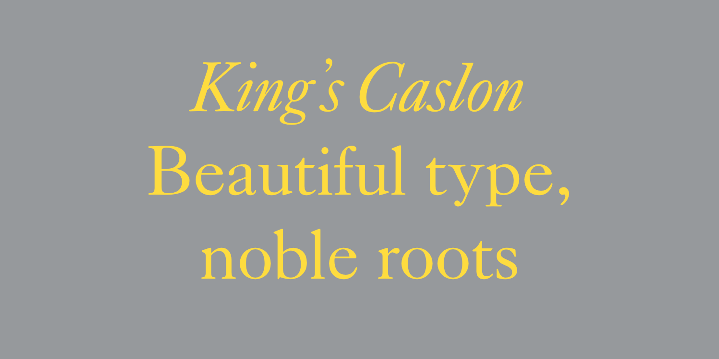 フォント Kings Caslon