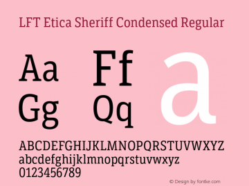 フォント LFT Etica Sheriff Condensed