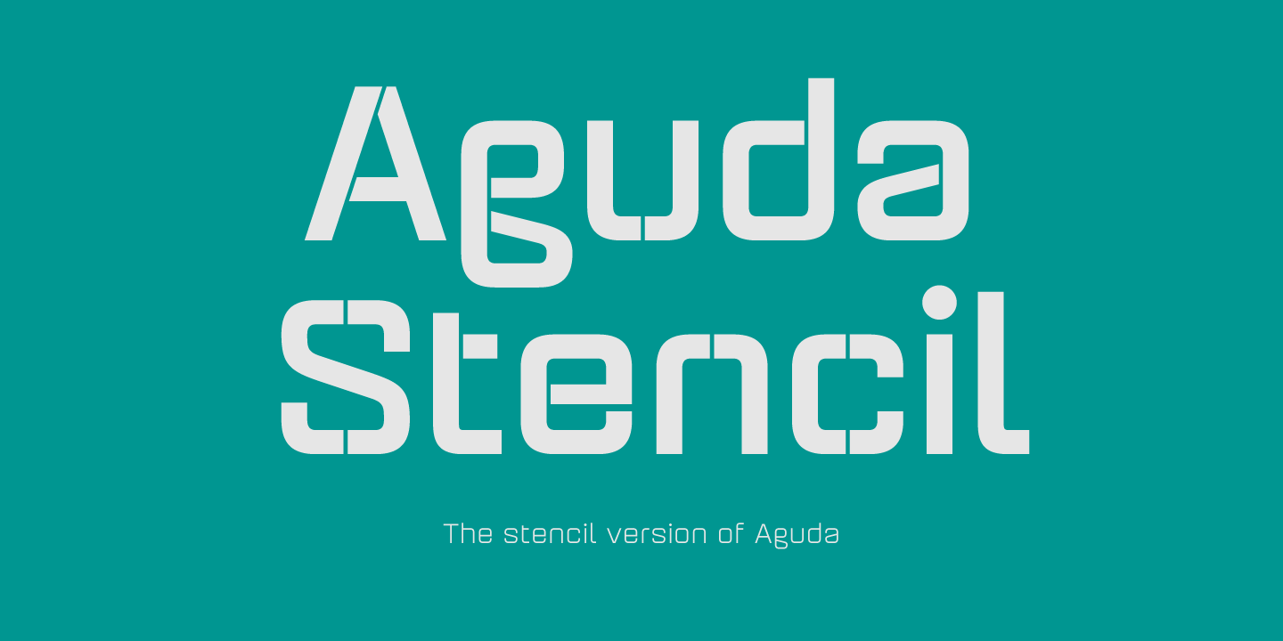 フォント Aguda Stencil