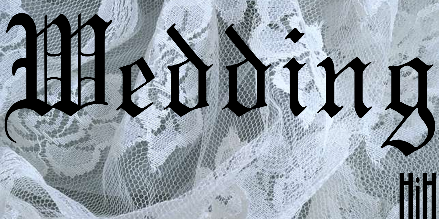 フォント Wedding