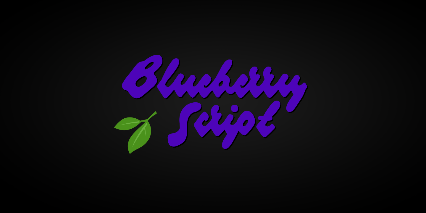フォント Blueberry Script