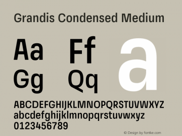 フォント Grandis Condensed