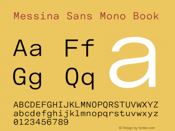 フォント Messina Sans Mono