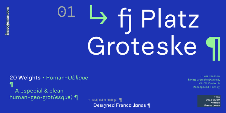 フォント Platz Grotesk
