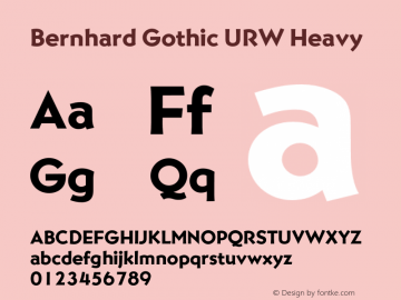フォント URW Bernhard Gothic