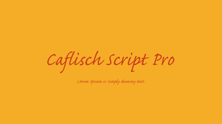 フォント Caflisch Script Pro