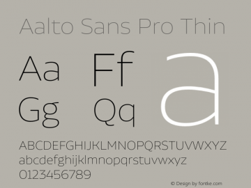 フォント Aalto Sans Pro