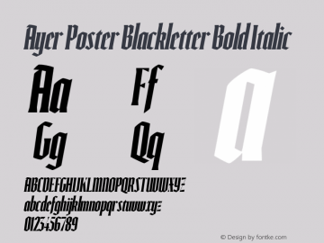 フォント Ayer Poster Blackletter