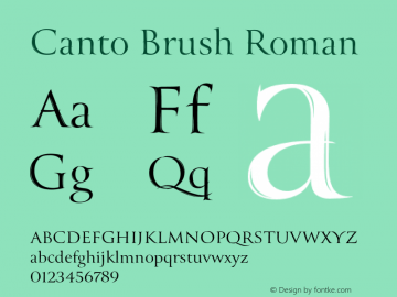 フォント Canto Brush