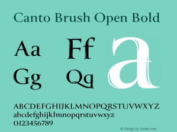 フォント Canto Brush Open