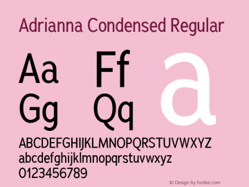 フォント Adrianna Condensed