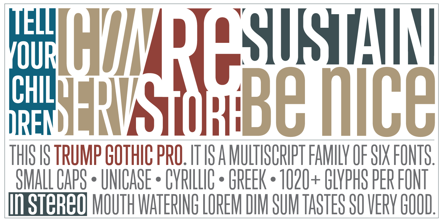 フォント Trump Gothic Pro