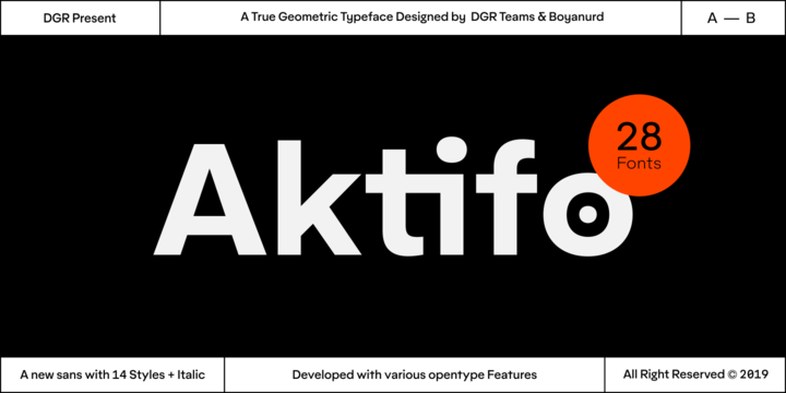 フォント Aktifo