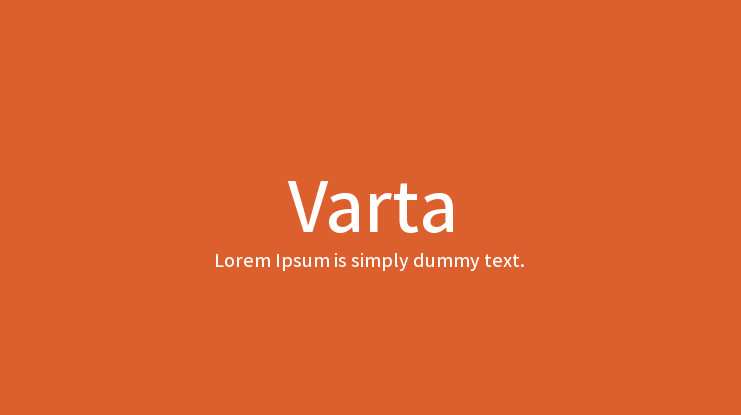 フォント Varta