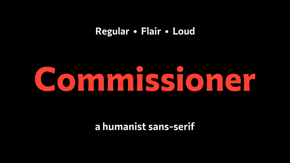 フォント Commissioner