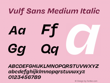 フォント Vulf Sans