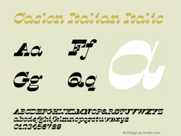 フォント Caslon Italian