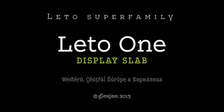 フォント Leto One