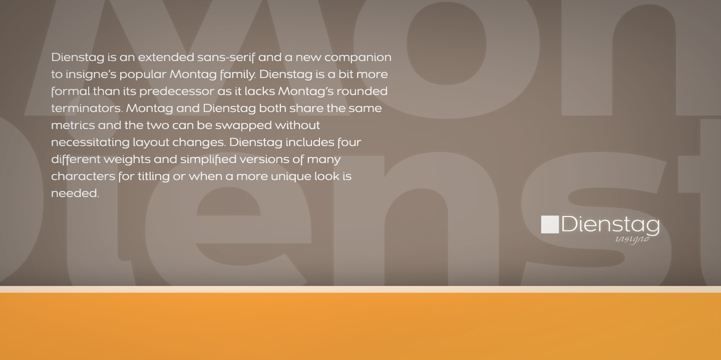 フォント Dienstag