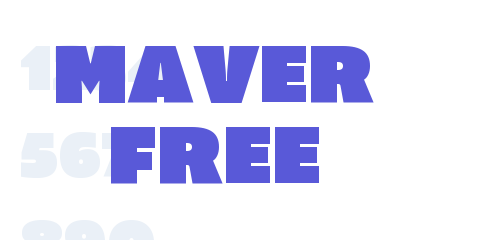 フォント Maver Free