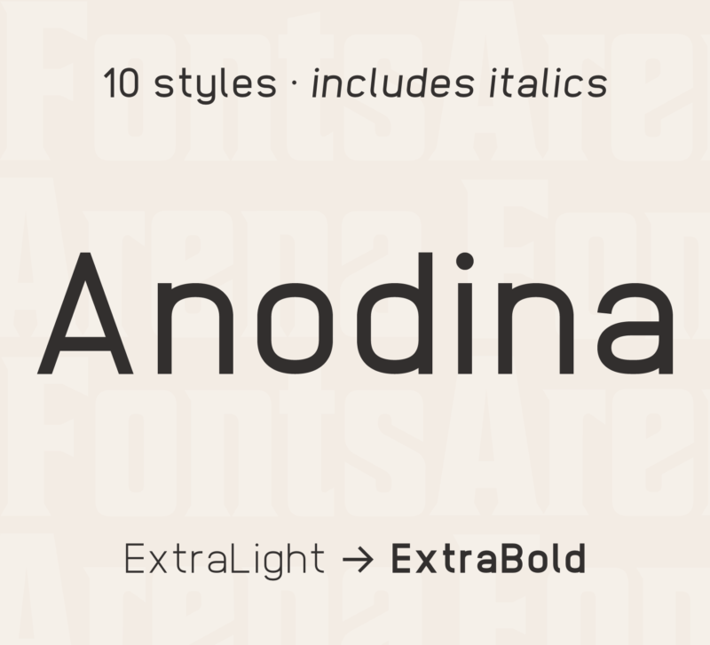 フォント Anodina