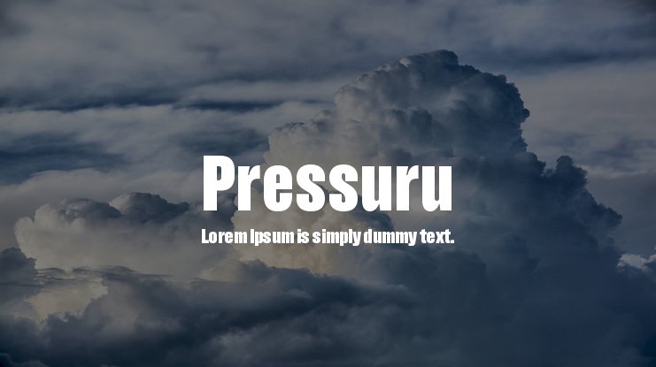 フォント Pressuru