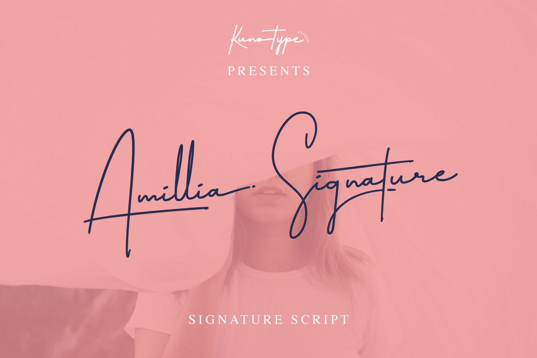 フォント Amillia Signature