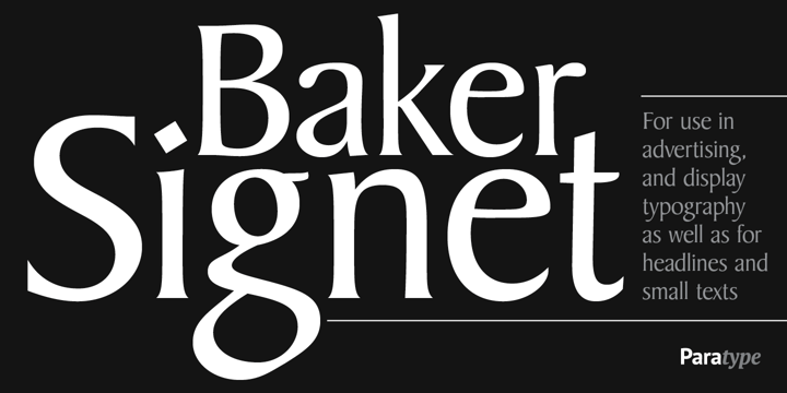 フォント Baker Signet