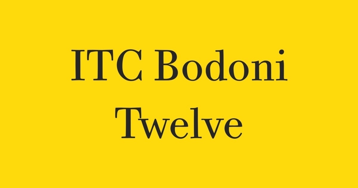 フォント Bodoni Twelve