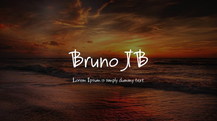 フォント Bruno JB