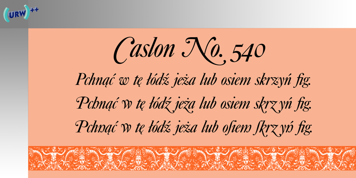 フォント Caslon 540