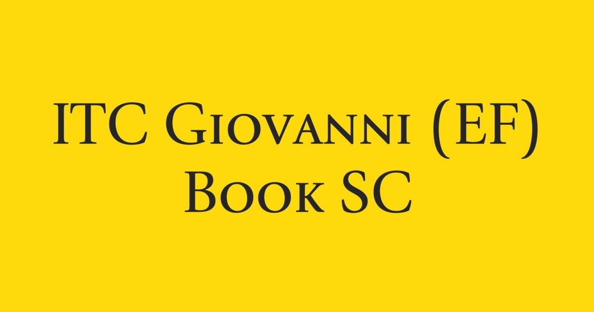 フォント ITC Giovanni