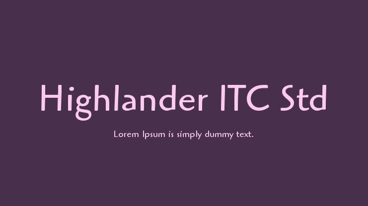 フォント ITC Highlander