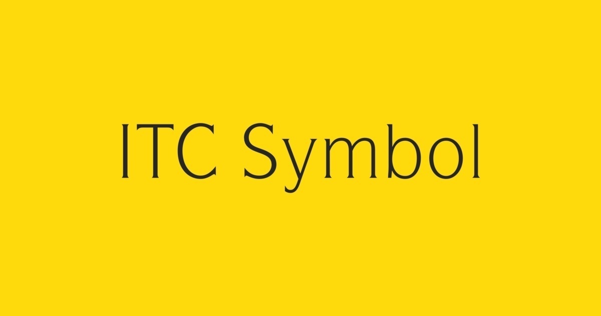 フォント ITC Symbol
