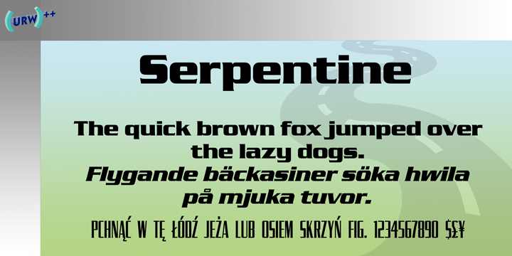 フォント Serpentine