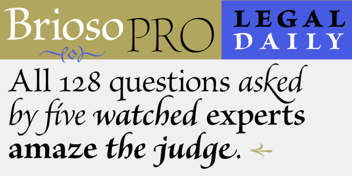 フォント Brioso Pro