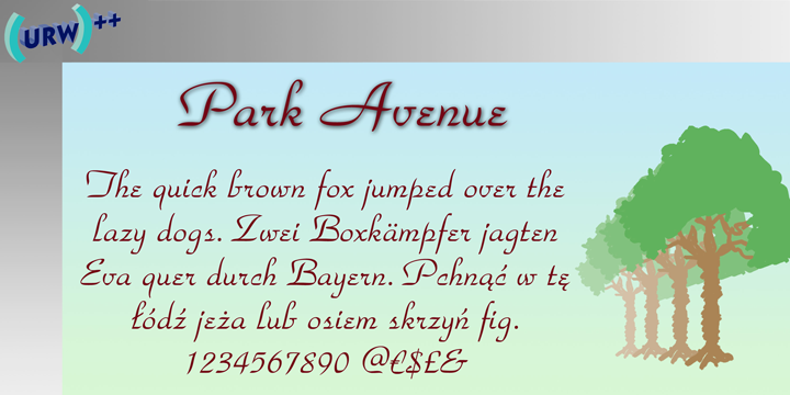 フォント Park Avenue