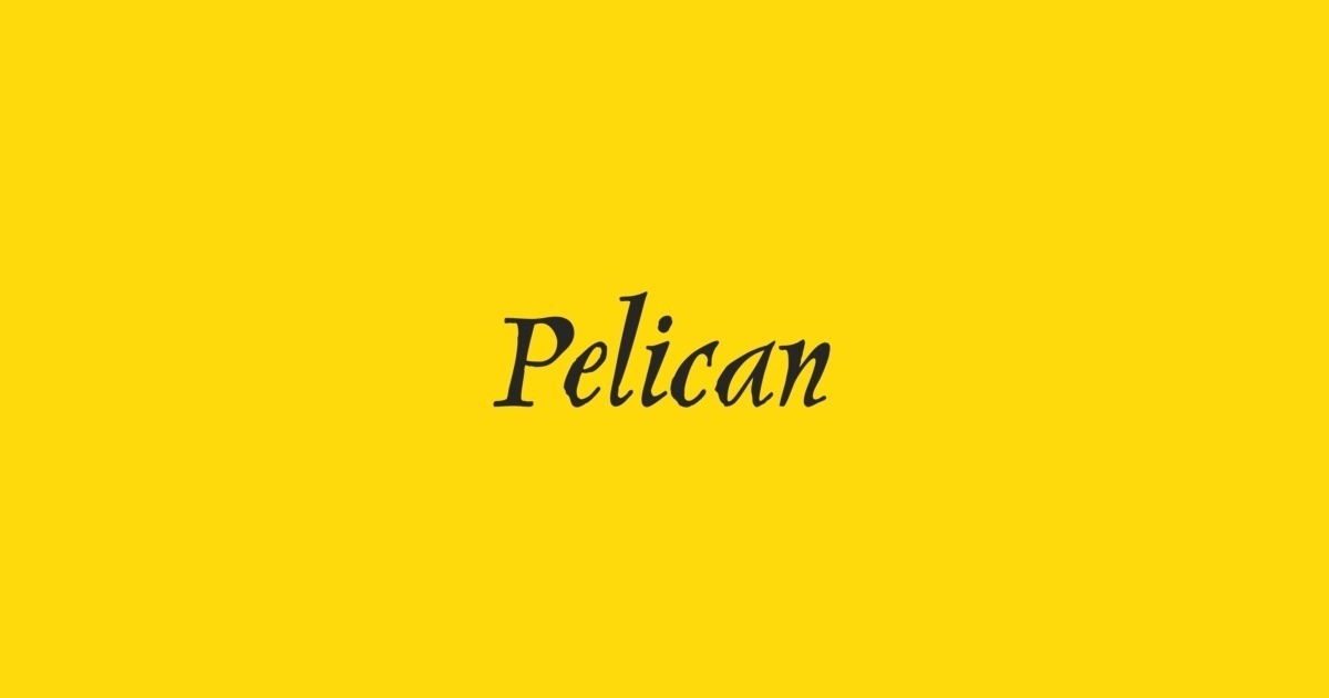 フォント Pelican