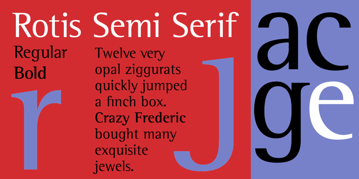 フォント Rotis Semi Serif