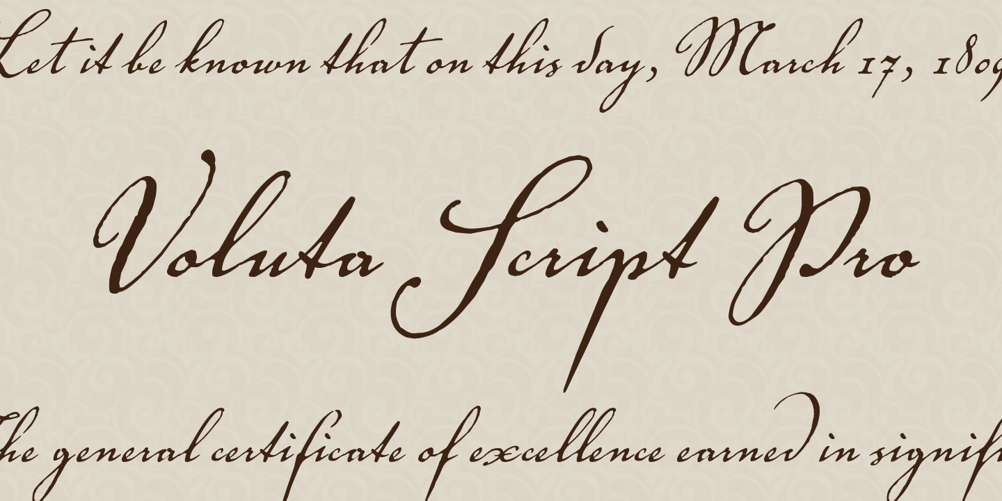 フォント Voluta Script Pro