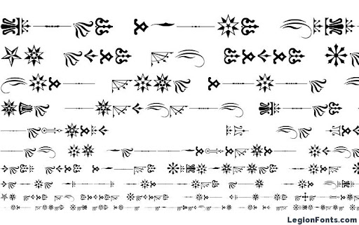 フォント Wood Type Ornaments