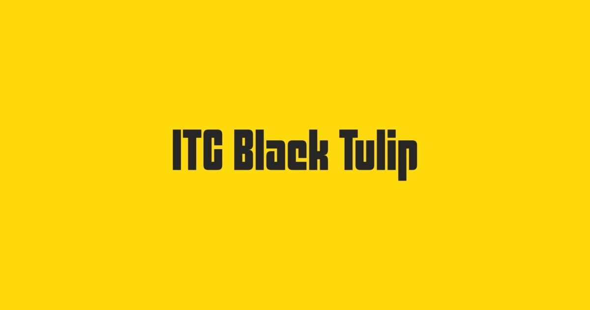 フォント ITC Black Tulip