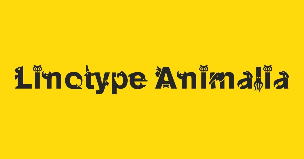 フォント Linotype Animalia